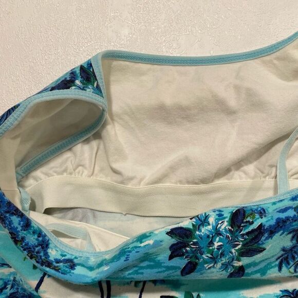 Express Blue Hawaiian Print Tank –size medium - Picture 3 of 6